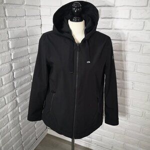 DKNY New York Ladies Size Medium Black Full Zip Hooded Jacket